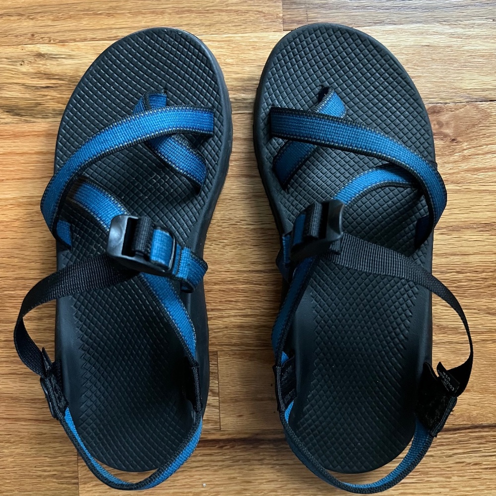 Vintage Chaco Z2 Terreno blue hiking/white water sandals men’s 11Med, USA!